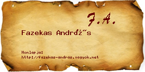 Fazekas András névjegykártya